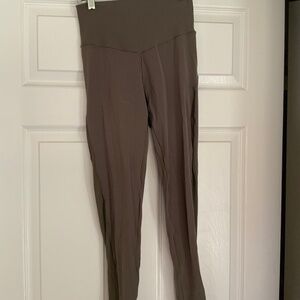 Leggings with sheer side panels